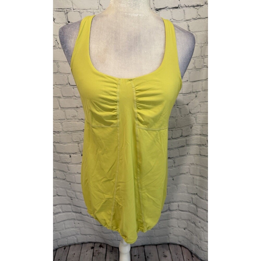 GAP FIT Size M Womens Yellow Scoop Neck Slim Athletic Racer Back Tank Top
